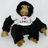 Plush Monkey / Chimpanzee toy with I Love Lenci T-Shirt