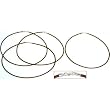 Rubber Cord Necklaces Brown 16" 4Pcs