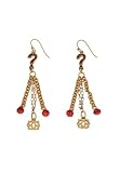 Image of Guess UFE80711 Ladies French Wire Question Mark Chain Drop Earrings