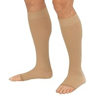 Truform 20-30 Below Knee Open-Toe, Beige, Medium