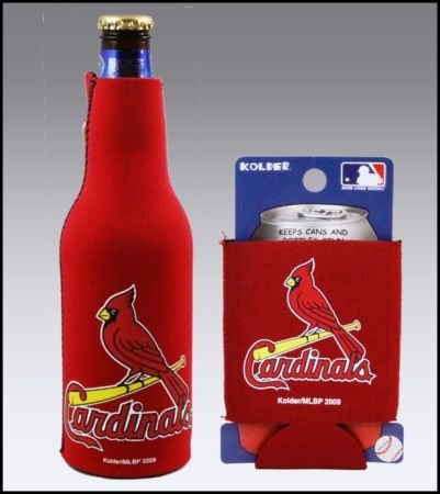 SET OF 2 ST LOUIS CARDINALS CAN & BOTTLE KOOZIE COOLER
