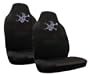 Skull & Crossbones Grey Gem Crystals Studded Rhinestone Car Truck SUV Bucket Seat Covers - Pair