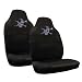 Skull & Crossbones Grey Gem Crystals Studded Rhinestone Car Truck SUV Bucket Seat Covers - Pair
