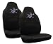 Skull & Crossbones Grey Gem Crystals Studded Rhinestone Car Truck SUV Bucket Seat Covers - Pair