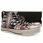 Newspaper print canvas shoes