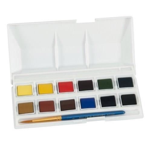 Daler-rowney simply watercolour pans pocket set of 12 a…