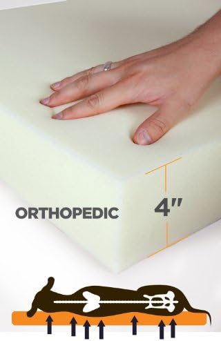 Orthopedic 4 Pound Memory Foam Dog Beds, Washable, Suede, 30 Day Money-Back Guarantee, # 1 Best Rated Pet Beds Grey 37"X27"X4"(M)