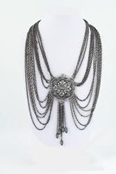 Kitsch n Kouture Victorian Extravaganza Multi Chain Medallion