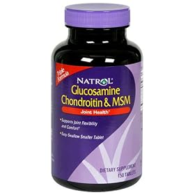 Natrol Glucosamine Chondroitin & MSM, Tablets, 150 tablets
