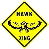 HAWK CROSSING bird prey endangered sign