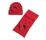 てんとう虫 ベビー帽子 ビートル ウールキャップ マフラー セット