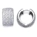 Sterling Silver Cubic Zirconia Seven Rows Eternity CZ Hoop Earrings