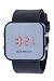 Black LED Mirror Digital Luxury Sports Watch Unisex for Men and Women Silicone Jelly Band-Black