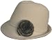 Christys Crown "Fluffy" Wool Felt Fedora with Faux Fur Rose Womens Trilby