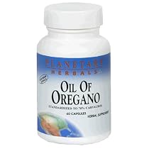 Planetary Herbals Oil of Oregano, Vegetarian Capsules, 60 capsules (Pack of 2)