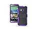 ElBolt TM 3 in 1 Bundle HTC One Mini 2 / HTC One Remix / HTC M8 Mini Armor Grenade Stand Hard Gel Case -Purple with Free Ultra-Sensitive Stylus Pen and Premium Screen Protector by ElBolt TM