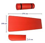 Yogamatte 190 x 100 x 1,5 cm farbe rot