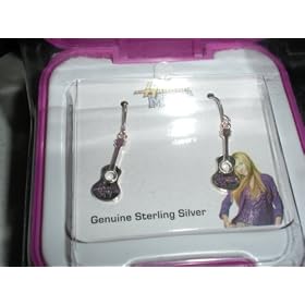 Hannah Montana Sterling Silver Guitar Earrings by 