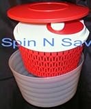 Tupperware Spin'n Save Salad Spinner 4 Qt Chili