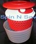 Tupperware Spin 'N Save Salad Spinner Chili Red
