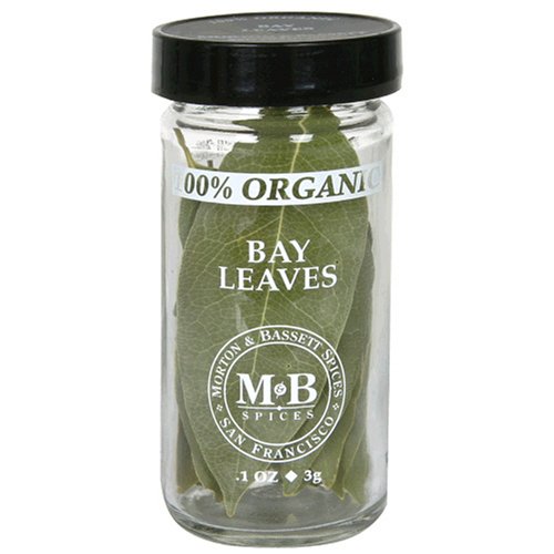 Morton & Bassett Organic Bay Leaves, .1-Ounce Jars (Pack of 3)