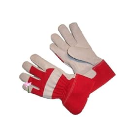 G & F 3051 Top-Grain Goatskin Women's Garden Gloves with Rubberized Safety Cuff, 1-Pair