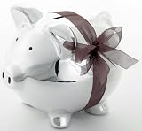Carters Smiley Happy Piggy Bank, Silver