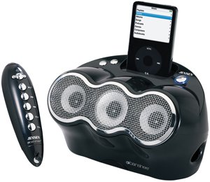 Jensen Banshee 3-Speaker Universal Docking Digital Music System with Remote for iPod and MP3 Players