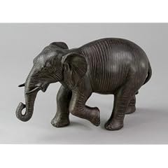 Elefant Kolonial schwarzbraun 38 x 24 cm Poly
