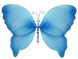 7 Blue Crystal Butterfly nylon hanging ceiling wall baby nursery room wedding decor decoration 410Nh7ikb8L. SL160 7 Blue Crystal Butterfly nylon hanging ceiling wall baby nursery room wedding decor decoration