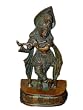 Lord Krishna the Flute Player Brass Sculpture Krishna Murti India 6"