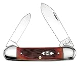 Case Knives 6595 Canoe Pocket Knife with Red Barnboard Bone Handles