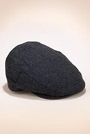Wool Rich Herringbone Flat Cap with Cashmere