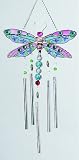 Outdoor Living : Dragonfly Glass Chime - Wind Chime