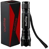 Outlite 501B LED 900 Lumen Handheld Flashlight, Cree XML T6 5 Mode Tactical Torch, Water Resistant Lamp for Outdoor Sports and Indoor Activities (Riding, Camping, Hiking, Hunting , etc.),Powered By 1pcs 18650 Battery (Not Included)