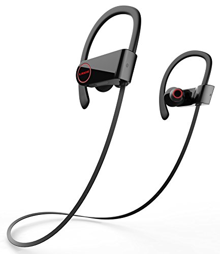 Liger BLAZE Bluetooth 4.1 Sweatproof Earbuds Noise Cancelling Headphones with Mic - Black