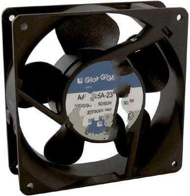 Globe Motors A47-B15A-23T2-100, Fan; AC; 230V; 120x120x38mm; Sq; 88/102CFM; 11/10W; 37/41dBA; 2600RPM; Terminals
