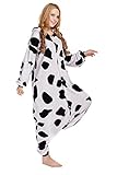 Newcosplay Polar Fleece Onesies Pajamas (XL, cow)