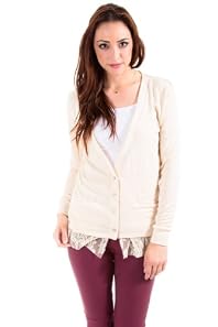Sparkling Laced Back Cardigan in Light Pink