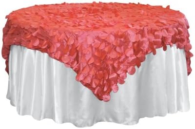 72 X 72 Taffeta Circle Overlay Guava / Coral