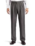Haggar Mens Cool 18 Gabardine Pleat Front Pant