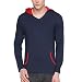 Hoodies-Vneck Full Sleeve-Kangaroo Pocket-Navy RS.449.00