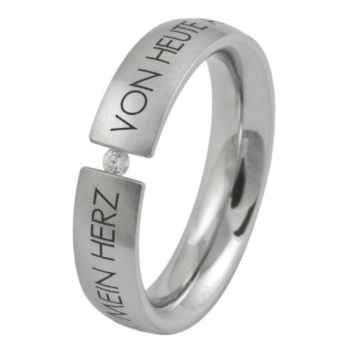 Core Damen-Spannring Trauring \"mein Herz\" mit 2 mm Zirkonia TE071.03 RG58 Preisvergleich