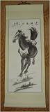 Chinese scroll, Horse - hand painted sumi brush art painting