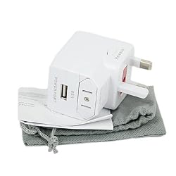 HDE&reg; Universal Travel AC Wall Adapter with USB Port