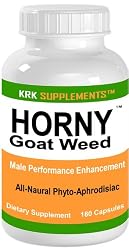 Horny Goat Weed 180 Capsules Male Performance Enhancement Aphrodisiac 900mg serving KRK SUPPLEMENTS