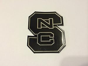 NC State Wolfpack Chrome Auto 3 in. Car Magnet