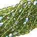 Czech Fire Polish Glass Beads 6mm Round Olivine AB (25)