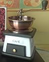 Coffee Grinder Vintage Retro Tradional Style Ceramic and Wood