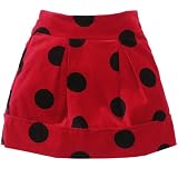 polka-dot velvet skirt